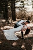 11 months ago I wore this dress as my second wedding dress - and wow! A few days ago, my husband and I put on our wedding attire to take photos for our 1 year anniversary - and the dress is just as gorgeous as ever. For a bride on a budget (I think that's everyone!), this dress is amazing. The lace material is thick and heavy, making it feel sturdy and reliable. I also love that you don't need a bra - one less thing to worry about on the big day! For me, it was a little snug, but I would still order a medium for my size - I usually wear a size 4! - Briana S.