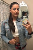 So glad I read reviews and ordered XS- I was going to order a M for an oversized look, but this fit great! Perfect jean jacket can style with pins and I paired it with my Lulu's flannel fanny pack. It was a hit! Thank's Lulus for having this on such a great sale! - Rebecca R.