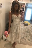 Such a beautiful dress, but my chest was a little too exposed to be worn to the church. - Krystal E.