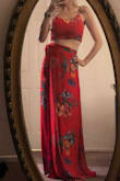 I am so pleased with this outfit. Fits beautifully and the material feels expensive and I am happy it's a fully lined skirt. It flows and it's long so that I'm able to wear heels. I bough this for my Maui trip but now I feel like I want to wear it for an upcoming summer wedding. I can't decide. I wan to wear it all the time! To a tiki restaurant? the grocery store? Walking my dog? To bed maybe? I'm in love with this outfit! - Kim A.