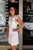 This dress was perfect for my bridal shower brunch! It did run a little big but the XS probably would have been too small.
Can dress it up or down with shoes and jewelry. I opted for rose gold Lulus shoes, but could definitely wear any color!
It did wrinkle easily and I had to tape the left sleeve to my bra and skin, otherwise my bra would have shown. Other than that it was beautiful and my friends/family loved it! - Kara C.