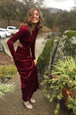 This dress was worn to a bridal shower by my daughter, and when she was asked to Christmas ball, she thought it would be a perfect dress to wear again. It fit her perfect, and she looked amazing and received so many compliments on the color, backless cutout and how well it fit her. - Heather