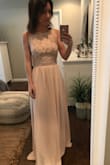Love this dress! I've never had a bridesmaid dress fit me so well! It's super long, but that's the only alteration I'll need to make. Yay! - Jorden B.