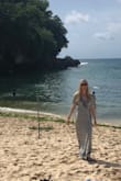 The material of this dress is nice and light, perfect for hot summer days! I took this on a vacation to Bali and loved it! I do wish it was a little longer for my height, but it's not noticeable if I wear flats! - Charlotte B.