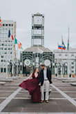 I was really worried about buying online, but this dress was amazing! I knew I'd have to have some alterations (the straps and length) because I'm so short, but it was so worth it. It definitely helped make our engagement pictures gorgeous! - Brianna S.