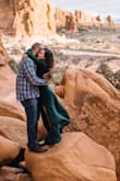Love that this dress can be casual or dressed up with the right accessories. Wore it for our engagement shoot and the green against the red rock was the perfect contrast! Can't wait to wear it again! - Bianca I.