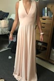 I am using this dress for my cousins wedding. I am a bridesmaid. It is a little long but I will get it taken in easily!! - Sabrina F.