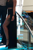 I'm in love with this, and I cannot wait to wear it again. Everything about it is amazing, the fit, the style, the way the pants move when you walk. I am 5'7" and with a 2 inch heel the length was perfect. If you're thinking about getting this, get it! Ps: IT IS SO COMFORTABLE, and I didn't need to wear a bra! - Laura H.