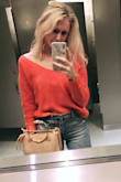 I love love this light weight sweater! It is great for transitioning into spring/summer. I love the pop of color as well. I tend to buy more neutral colors and have really been trying to add bright colors to my wardrobe. This sweater fit the bill. They were out of the Small, so I ordered the Medium, and it works! I would have preferred the small, but love it too much to complain. Thanks Lulus! - Rylee D.