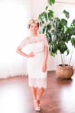 THIS.DRESS.IS.GORGEOUS! I wore it for my bridal shower and got so many compliments! For support I wore a strapless bra with clear straps and you couldn't see the straps through the lace which was exactly what I wanted. This is such a classic dress that can easily be dressed up or down. Cannot wait to wear it out with a leather jacket and black heels for my next date night. :) - Kristie C.