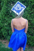 The quality of the dress is beautiful as is the color! The back of the dress gives a sassy edge to the classy front. I am 5'8", 135lbs, and a C cup and it fits great and comes just a few inches above my knees. Would recommend for any occasion! Very happy that I ordered this dress in blue! - Taylor G.
