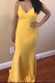 The dress had a little damage on the back but you couldn't really see it. Other than that it was very comfortable and I received a lot of compliments on it - Stephanie S.