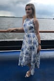 THIS IS MY FAVORITE DRESS!!! It fits perfectly on the top and it's super nice and flowy at the bottom. I would wear this all the time if I could! - Linda S.