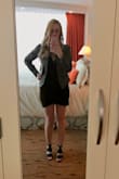 Looked amazing! The dress does not ride up on the legs, perfect for a night out. - Rachel L.