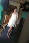 I bought this dress for my upcoming graduation and I am so glad I did! If you want something cute and not over the top, I definitely recommend this! It's definitely the dress that you can dress up or down. It definitely is a size too big so size down and it's very very loose even after sizing down so don't expect fitting. It's not see through so that's another perk. :) buy it! - Kyra B.