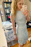 I ordered this dress for a friend's wedding. This dress is very comfortable and fits perfect. The color is exactly like the picture and the material of the dress is well made. I would suggest this dress for either a Spring or Summer occasion. - Hunter