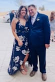 I wore this dress to a wedding in late March. It was very flattering, and I received so many compliments! I probably could have gotten away with a large - the straps are adjustable, but even tightened all the way, I wish they would have been just a little tighter and not so loose. Other than that, great fit and amazing quality! - Alyssa F.