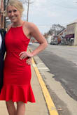 It fit perfectly! It was stretchy material so it'll be able to expand a bit. I wore it to a wedding and got so many compliments! - Julia A.