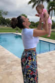 These pants are on point! They fit so nicely. I wore to a baby shower and I got so many compliments. The sandals pictured are also Lulus. If you are a little extra conservative, I would probably wear pins on the sides. Specially if you plan on sitting down. Worth every penny! I'm in love! - Irasema B.