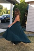LOVED this dress. It was a little long so had to hem it a bit, and the material is heavy, so it was a little hot for a summer wedding. I adored this dress! Twirled in it and danced all night long. Got so many compliments! - Makenzi I.