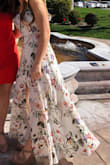 I loved this dress so much. I wore it for a mother daughter brunch and I got so many compliments on it. The length was long, but I wore 2 inch wedges which made the length perfect. I could not believe how pretty the colors were and the fabric was so soft. I would definitely buy this dress again in different colors or different pattern. I usually buy smalls in normal T-shirts, but when I buy dress I always get an XS because my waist is very small compared to most people and I have found that Lulus can run a bit bigger than most stores. Overall I LOVED this dress!!! - Daniella E.