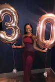 So I ordered this jumpsuit last minute for my 30th birthday party. I legit needed this to work and it did!! It's stretchy, so you don't feel too confined in it. If you love to dance, this is perfect! It definitely made a statement and the color is gorgeous!! I was obsessed with the open back and wide legs (which I had to get tailored but no big deal),but my favorite part of it all is that I got engaged at the end of the night and get to have this gorgeous jumper in all my photos! A forever statement for me. :) - Melissa M.