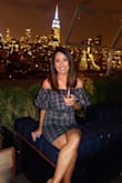 This dress fit true to size. It does have a stretchy material and is soft. Perfect for office party and a casual date night. - Della D.