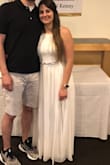 Wore this for my wedding shower and I felt so beautiful! The top and waist fit perfectly but the skirt was super long, so I ended up getting the bottom hemmed. I wish I had another occasion to wear this dress! - Krista K.