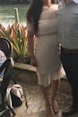 Beautiful and comfortable dress. Maybe a little longer than I anticipated. Wore for my rehearsal dinner. - Diana G.