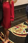 I ordered an XS and it's still pretty loose. The body of the dress was loose, airy and comfortable but the sleeves were REALLY long on me. So long that you couldn't even tell it had buttoned cuffs because it's completely hidden and so you couldn't really see the "puffed sleeves" effect. - Ariane