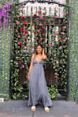 This dress has a gorgeous bohemian vibe to it. I paired it with some face jewels and it looked awesome! 
True to size and almost fits like a glove. It's stretchy so feels like it would fit anybody like a glove. - Ravinder C.