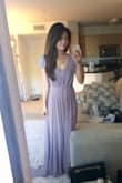 I loved this dress so much that I got it in two colors! Love the sleeves on this that makes it so special and different from other dresses. I've seen all over the Internet. It flows beautifully. Haven't had a chance to wear it out yet, but definitely am waiting on a special occasion! - Andrea L.