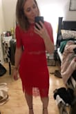 I'm usually a small in Lulus dresses but the measurements on this one convinced me to get a medium. I'm glad I did. I love how it fits! - Alyssa B.