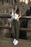 So comfy and lightweight - I wore on vacation in humid weather and felt great. They definitely were not near as high waisted as they appear on the model, but I also have a long torso. Was still able to wear with a bodysuit. - Lazar V.