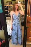 I love this dress. I bought it for a wedding, and I cannot wait to wear it. It is so flattering in terms of style and color and really comfortable because of the elastic waist. Highly recommend! - Lindsey K.