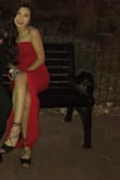 The red of this dress is stunning and I love the design! I would love if the slit in the dress was on the side rather than the middle, but it still looked good. - Olivia H.
