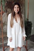 I bought this dress to wear to my bridesmaid's brunch and I loved it! It was perfect for the occasion, and I definitely will be re-wearing this piece! - Nikki M.