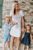 This is the perfect dress! Can't wait to bring it out again, I didn't want to pay full price, but when I got a code I had to get it! Not see through but still thin and great for summer! - Maygen B.