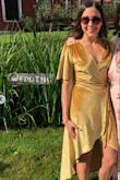 I've been super into velvet these days and this was exactly what I was looking for. I wore it to multiple weddings and events in the later summer into late fall. Extremely comfortable and flattering. Can be dressed up or down. - Rebecca A.
