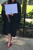 I ordered these shoes a half a size too big because that was all that was left but the ankle strap was able to tighten enough that the shoe stayed secure on my feet and I was able to walk around in them all day. I wore these to my graduation and my family was able to spot me from their bleacher seats among hundreds of other graduates. I would definitely recommend - Janine M.