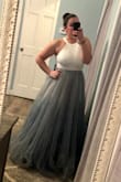 I just got this dress last week and it is beyond amazing! The fabric is very thick and soft. Quality is perfect!! We are eloping in Maui and I wasn't able to find a wedding dress anywhere (tried on about 100+ dresses). I finally found a beautiful wedding skirt but was searching for a top and this is so perfect for it... slightly obsessed with the back! It is between this dress and the Beaded Rhinestone Maxi Dress (waiting to arrive in the mail) for the actually wedding ceremony, I'm very indecisive with wearing plain or beaded.
OH! Best part, no bra needed. Which is honestly shocking. My bust is so big, so I always need one, but not in this dress they stay put! - Erin O.