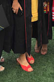 These shoes look exactly how they are portrayed in the pictures. Very cute, however, they slip off. I'd order a smaller size just so they would stay tight on my feet. - Kali K.