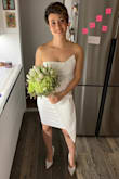I never wouldn't imagine to buy my wedding dress on a website and that it would be way over my expectations!!
The fabric of the dress is the right weight, it fit as expected and it really shape on your body. The details are well done, and something to consider: once it's been ironed it doesn't wrinkle as much as other fabric, so it make it the ideal dress for a very long day! It's a simple dress, very well made and it's very cheap for the good quality you get. I loved it, and I loved how Lulus customer care was so efficient, I order with expedited shipping and it arrive exactly when they were saying and because I ordered in 2 different size it was also super easy to send back the other size I didn't wear and get a refund easy! I would definitely use Lulus again. - Giulia A.