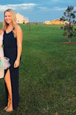 Absolutely love love love this dress! It's simple, yet can be dressed up or down. The slit comes to the perfect height and the material is thick enough to wear under garments without their outlines being seen. I received a ton of compliments and the navy color was as expected. Another win from Lulus! - Adrienne C.