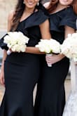 I ordered it first in my sizes to know for my bridesmaids. My normal size (m) fit but was tight and shows your lines more. 
The length was perfect. My taller bridesmaids were even able to wear heels. 
For my smaller chested bridesmaids they had to alter the chest it was a little loose. 
Awesome thick material! - Jacqueline W.