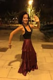 Had so much fun with this dress. It kind of looks like if you were the Spanish emoji, but the experiences I had with this piece will stay with me forever.
I love the material and you have to wear it with high heels or platform for a better fall.
The color is even nicer live. - Sally D.