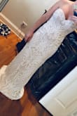 I ordered my regular size and it was too small in the bust/chest. That may be due to the fact that I'm a bit broad shouldered for my size. Would like to see options for customizing dresses in bust waist and length... maybe someday! Otherwise, the pattern is beautiful and the dress is very comfortable for a strapless. Excited to get married on the beach in this beauty. :) - Sara H.