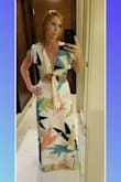 Wore this on vacation in Jamaica. Everyone loved it! Skirt is lined, with small elastic band. Medium fit perfect in the skirt, tiny bit loose in the top but you can tie it tight and use double sided tape. The pattern w/ sticky bra covers made it easy to wear. Love. Love Live! - Jennifer H.