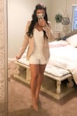 I've worn this to job interviews and paid it with a white beaded romper for a concert and both look amaze! So slimming too! - Tricia I.