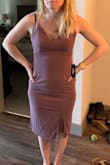 I got this for a wedding coming up in July... fell in love with the color, and the price ;) I think it looks great on and super excited to wear it this summer! In the picture it's a little wrinkly because it's right out of the bag but nothing an iron can't fix :) - Samantha L.